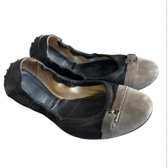 TOD’S leather and suede two tone slip on ballet flats size 6 - Picture 1 of 9